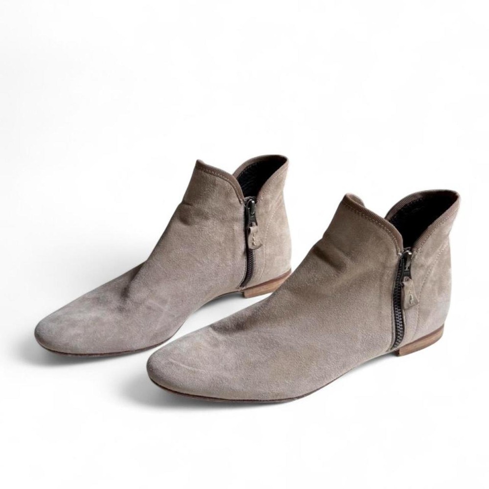 Euro Tan suede ankle boots